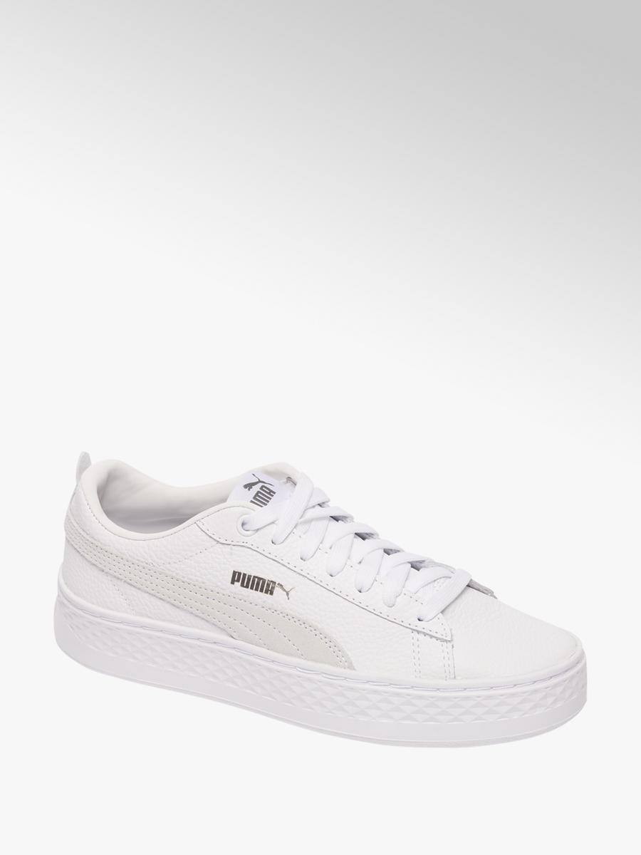 Witte Puma Smash platform sneaker - vanHaren Witte Puma Smash platform sneaker - vanHaren